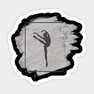 ballet disegn in grey Sticker